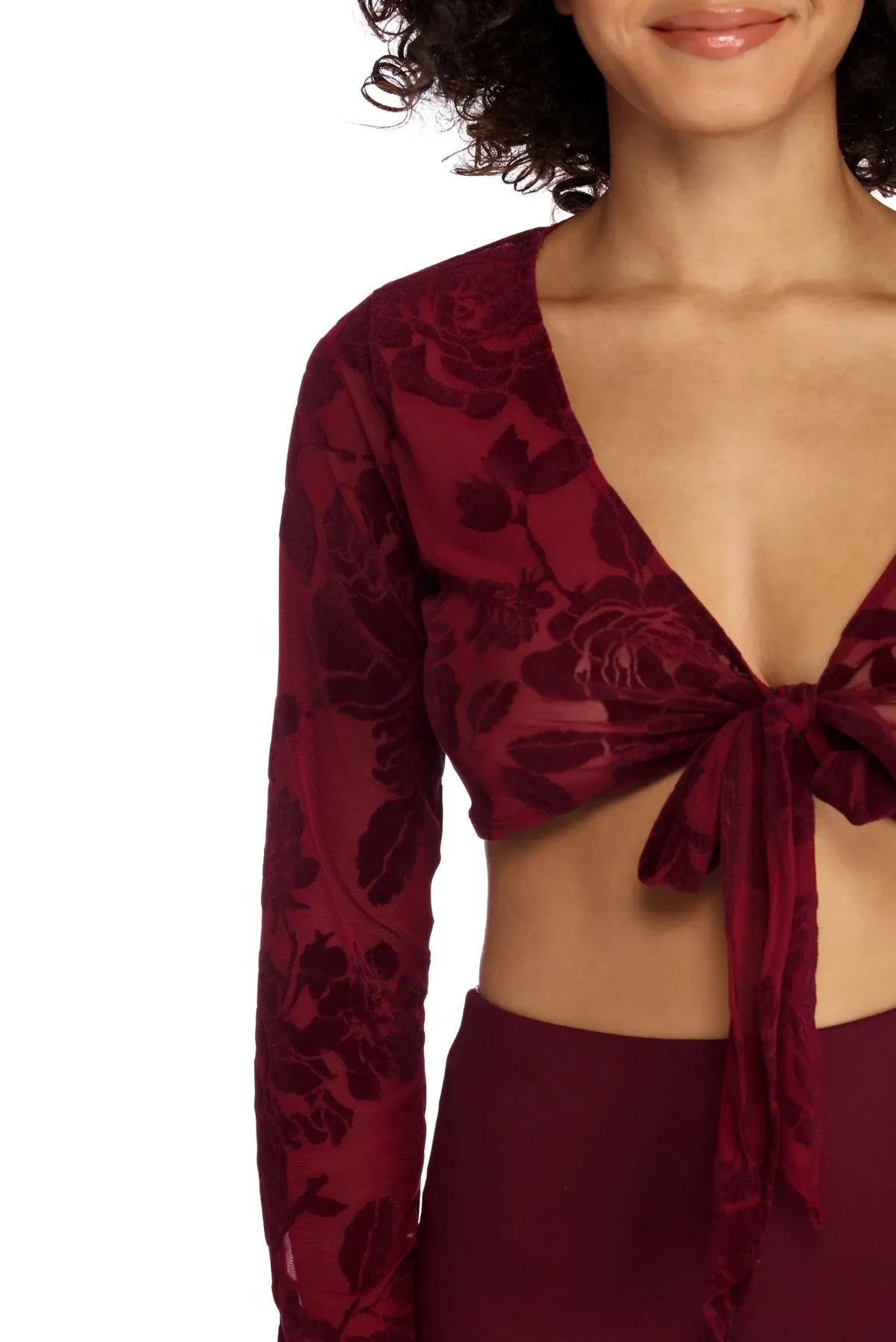 Anything Tie Front Crop Top
