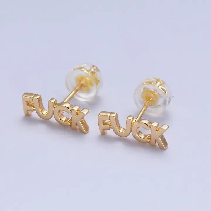 FUCK Stud Earrings