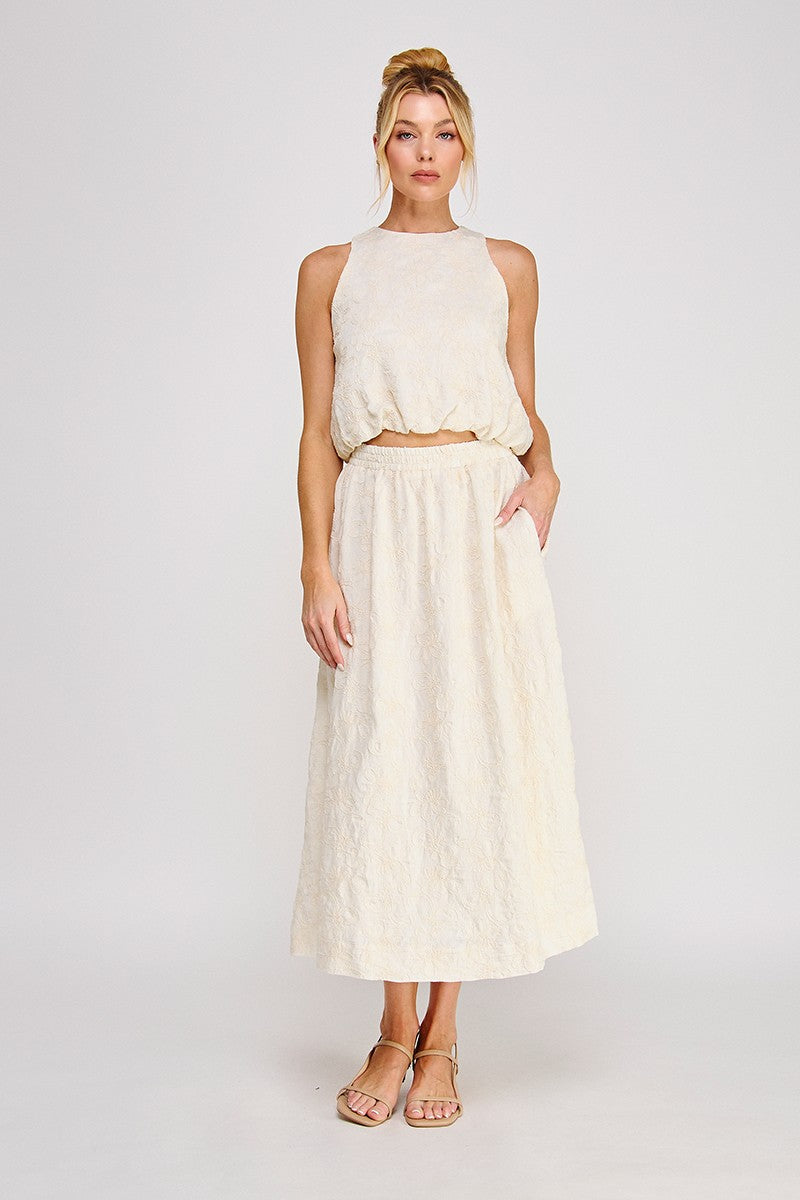 Graceful Garden Midi Skirt