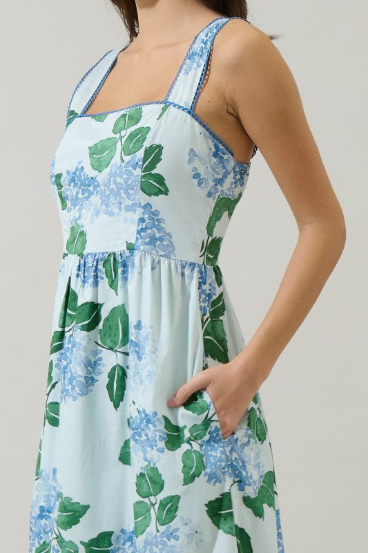 Hydrangea Garden Midi Dress