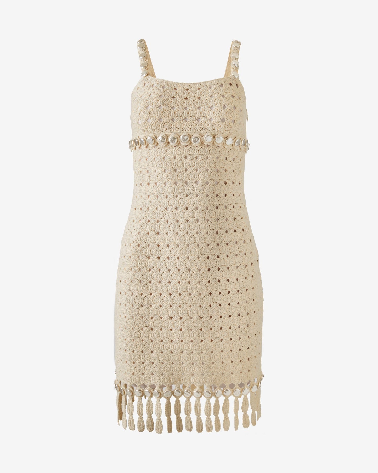 Crochet Pearl Dress Sandshell