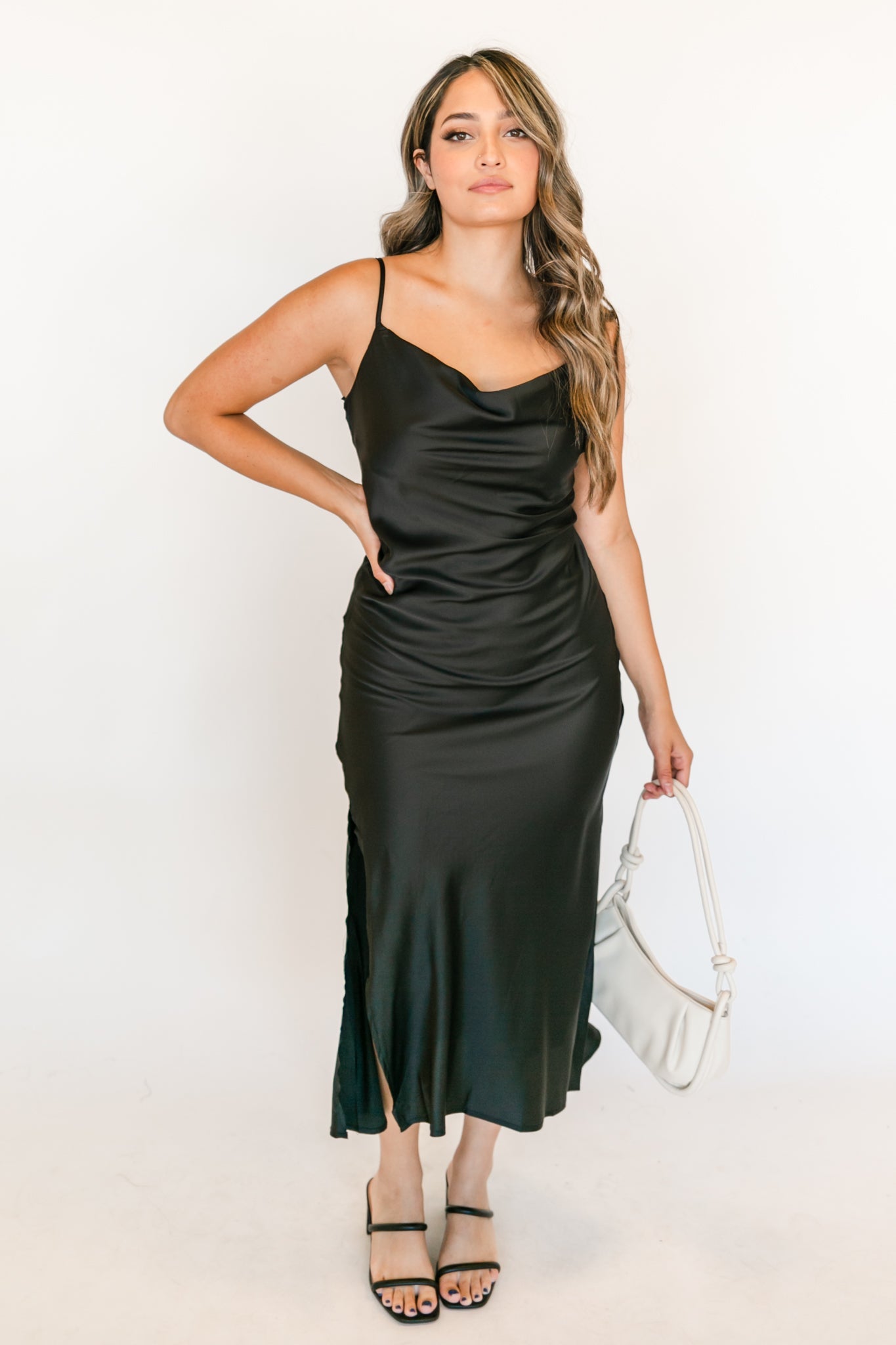 Remi Satin Midi Dress