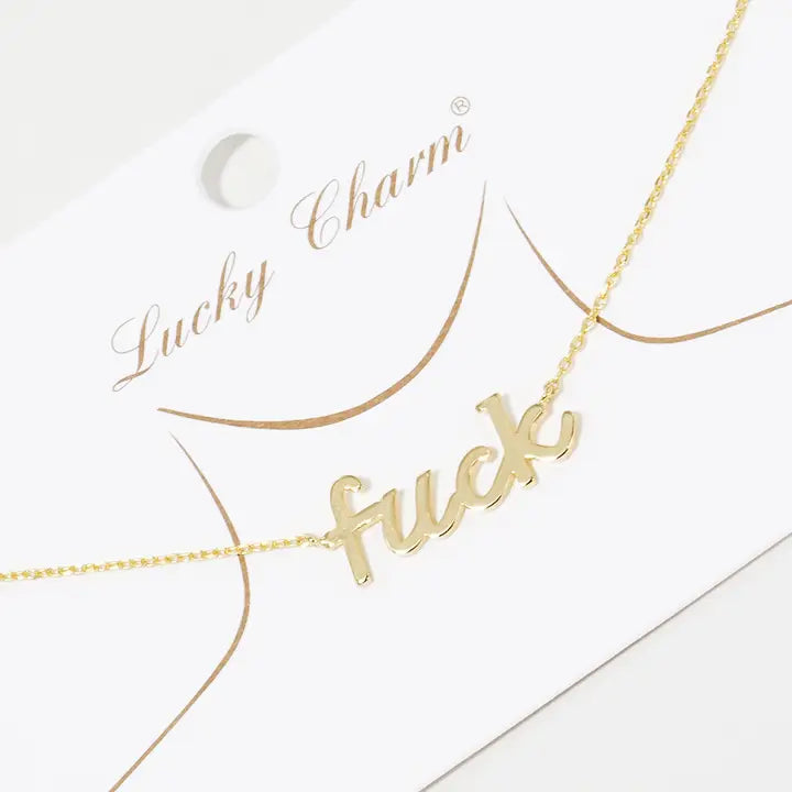 Fuck Script Necklace