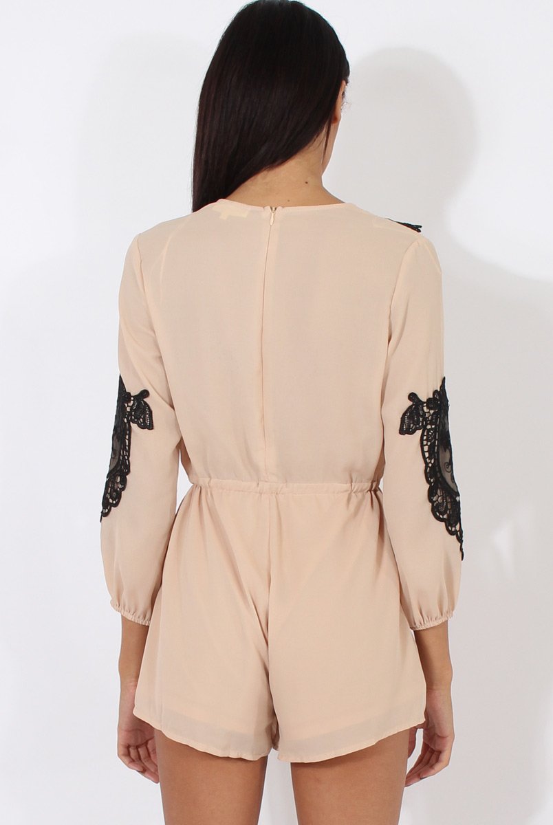 Apricot Applique Wrap Around Playsuit - Izzie