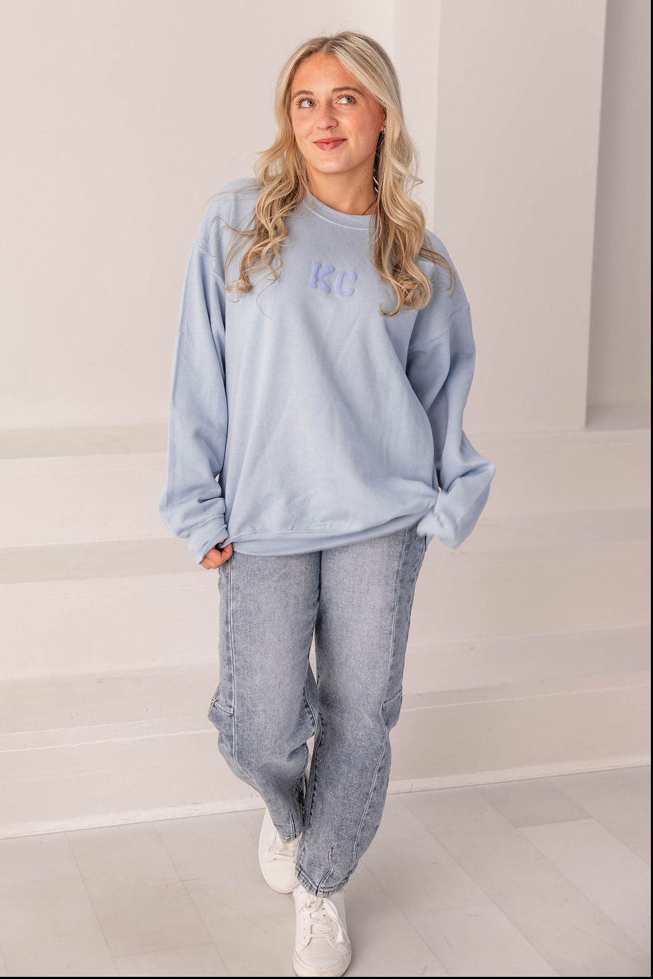 KC Crewneck Sweatshirt (Light Blue)