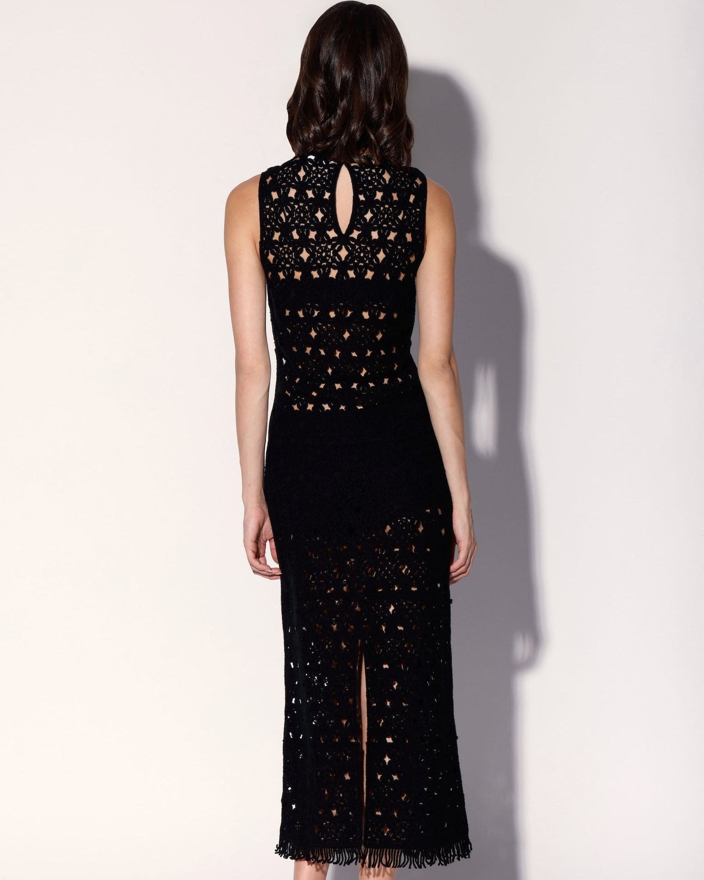 Brianna Dress, Dot Crochet Black