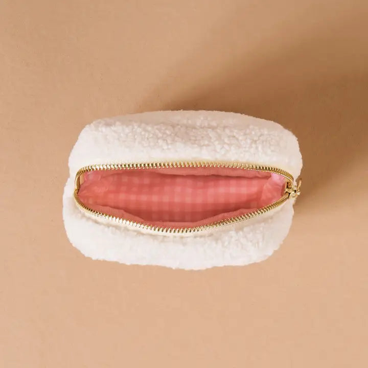 Lovely Bow Square Teddy Pouch