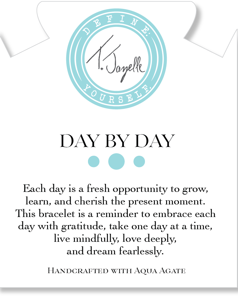 Day by Day Collection- Aqua Agate Gemstone Bracelet