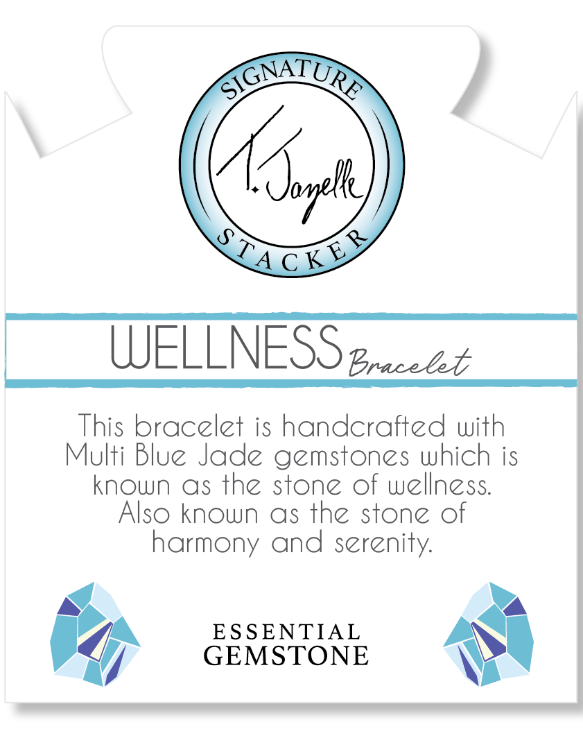 Defining Bracelet- Wellness Bracelet with Multi Blue Jade Gemstones