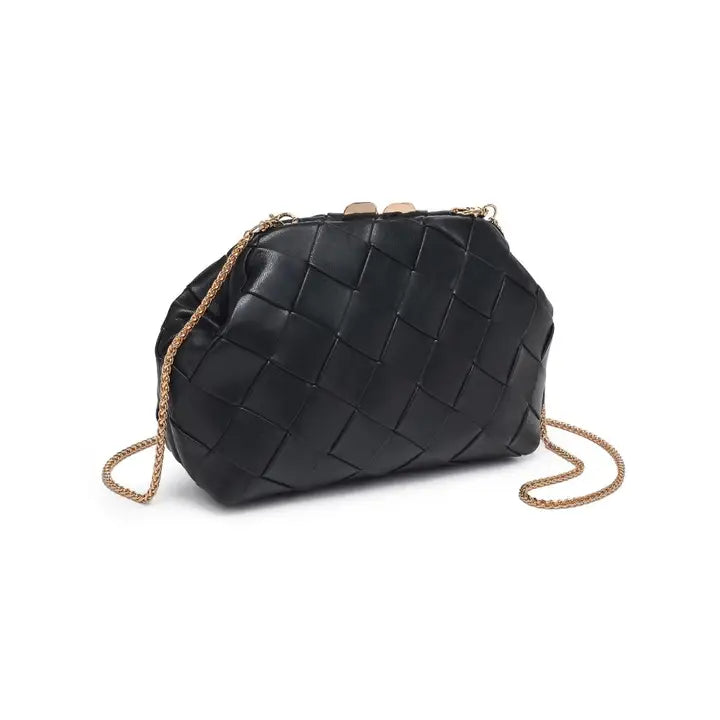 Pauline Woven Crossbody (Black)