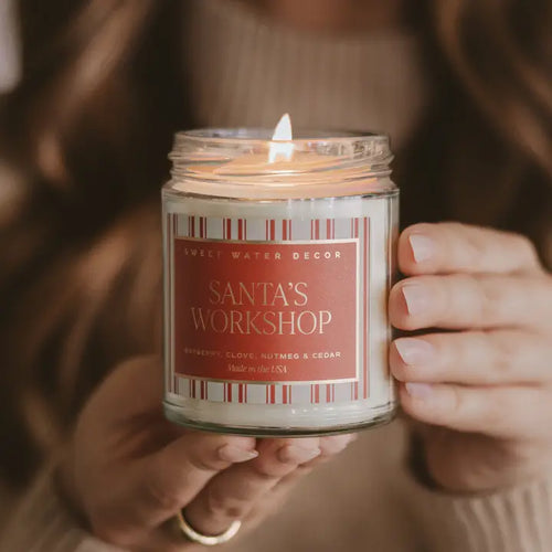 Santa's Workshop Christmas Candle