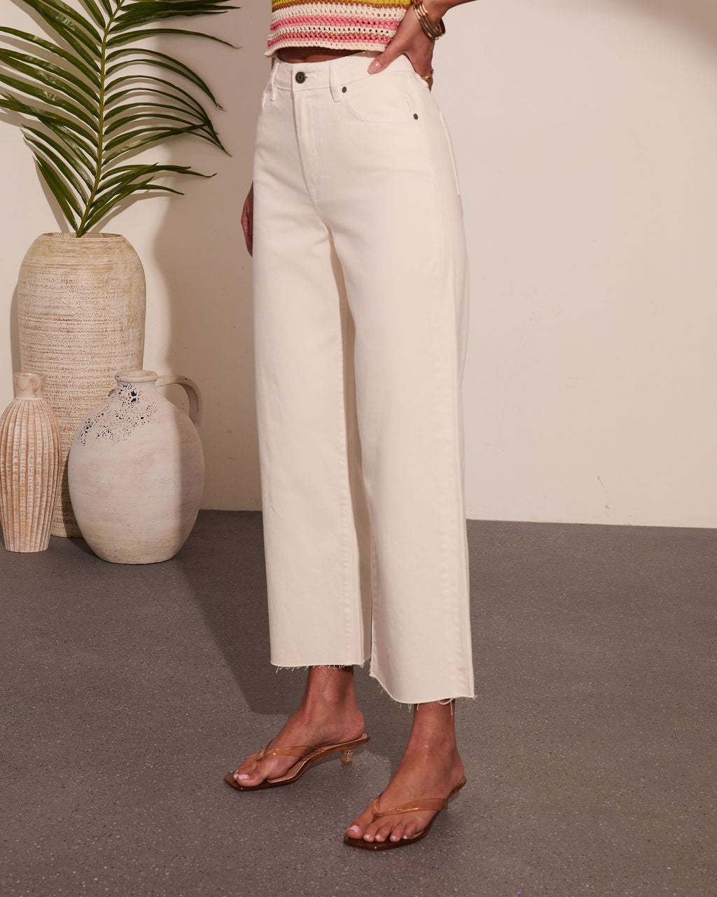 Elara High Waisted Wide Leg Jeans