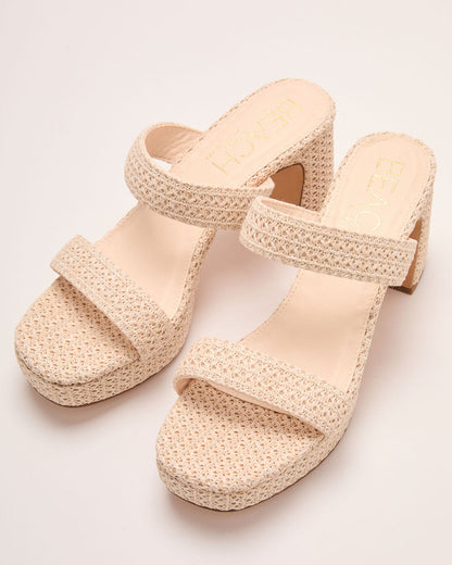 Azarie Raffia Heeled Sandals