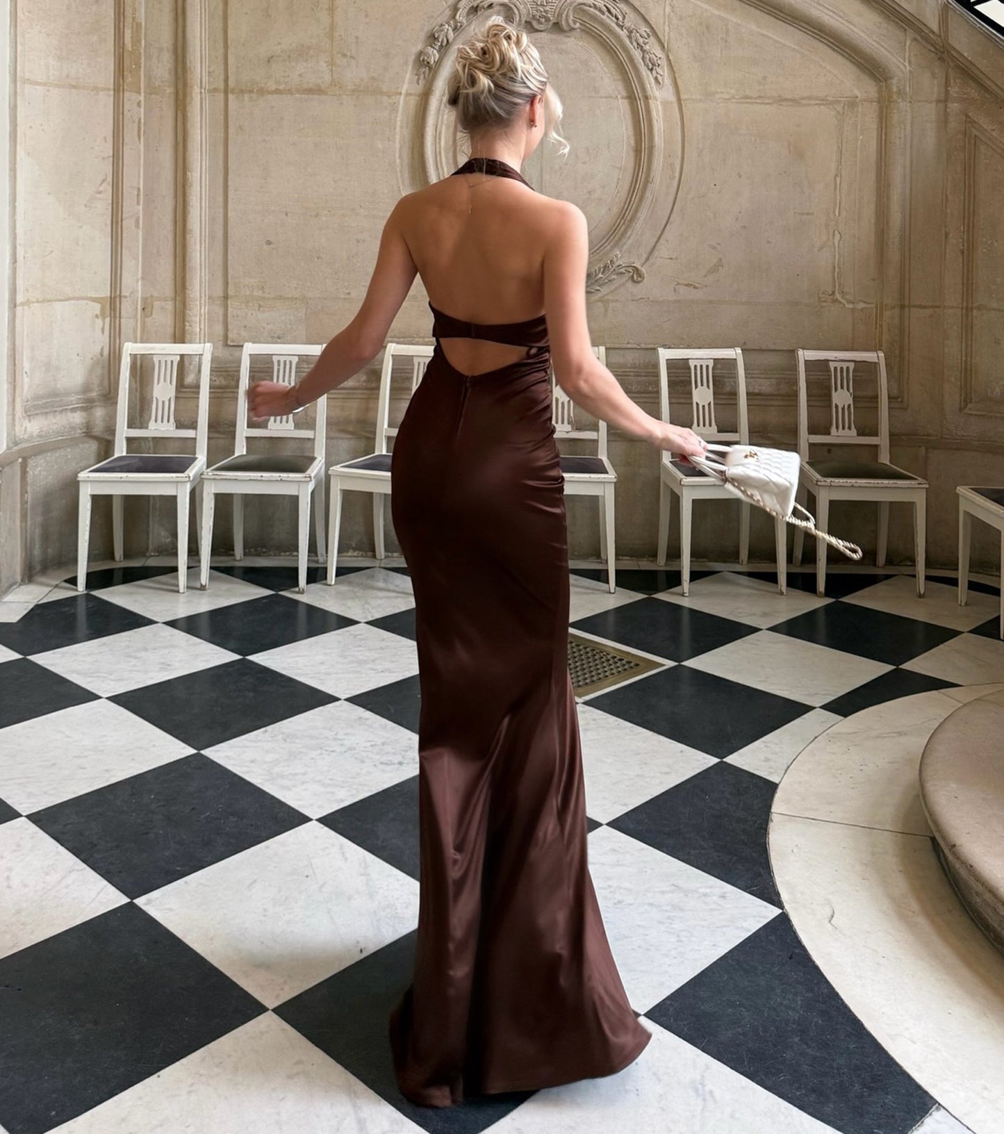 Ariyah Satin Halter Mermaid Dress