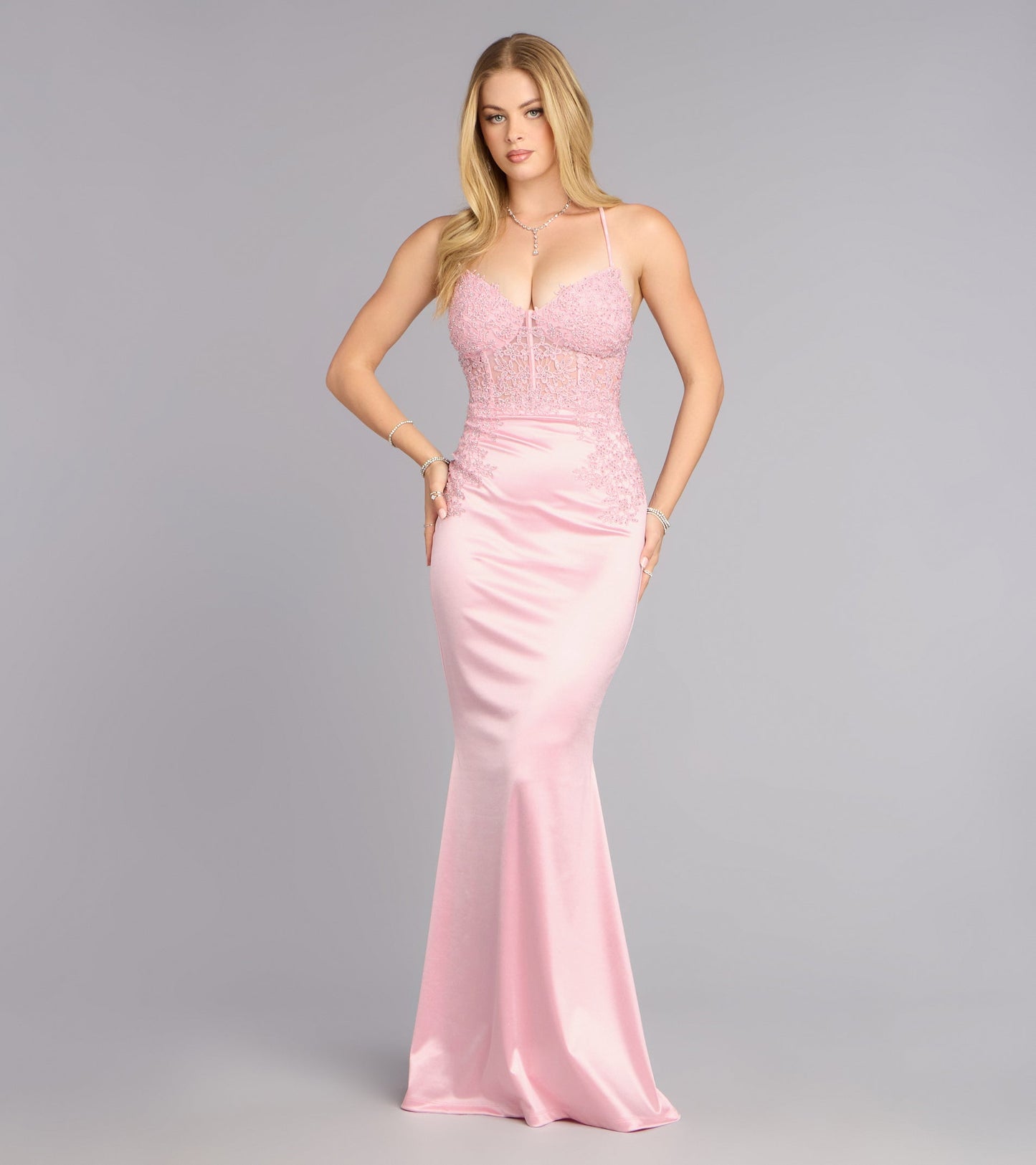 Araminta Satin Corset Formal Dress