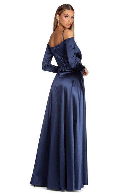 Annie Formal Knot Satin Dress