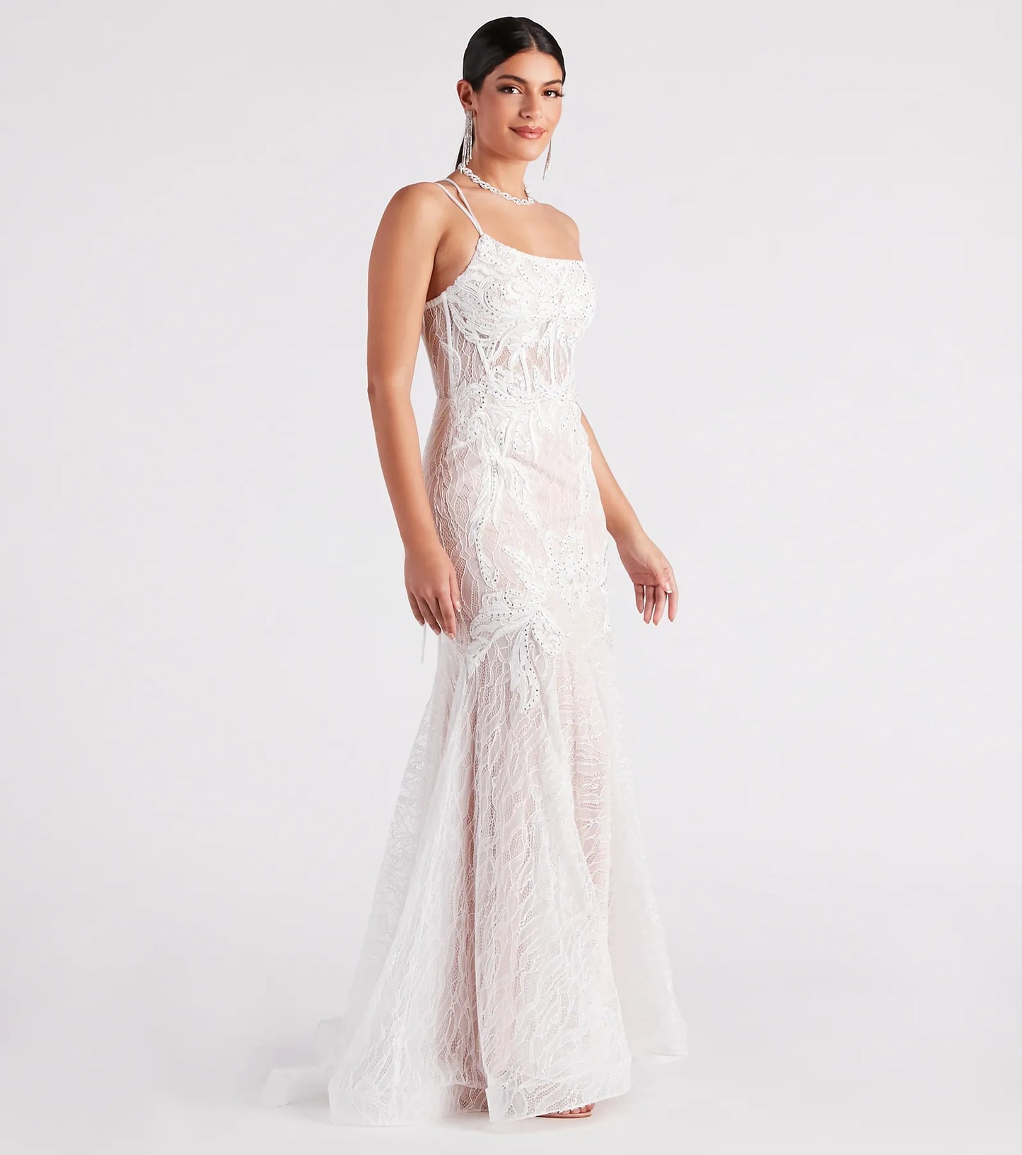 Annalee Lace Corset Mermaid Gown