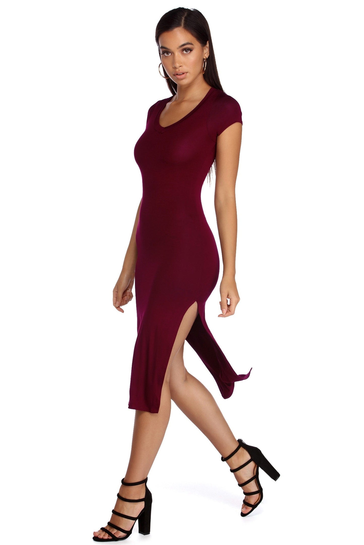 Basic Midi Shirt Dress