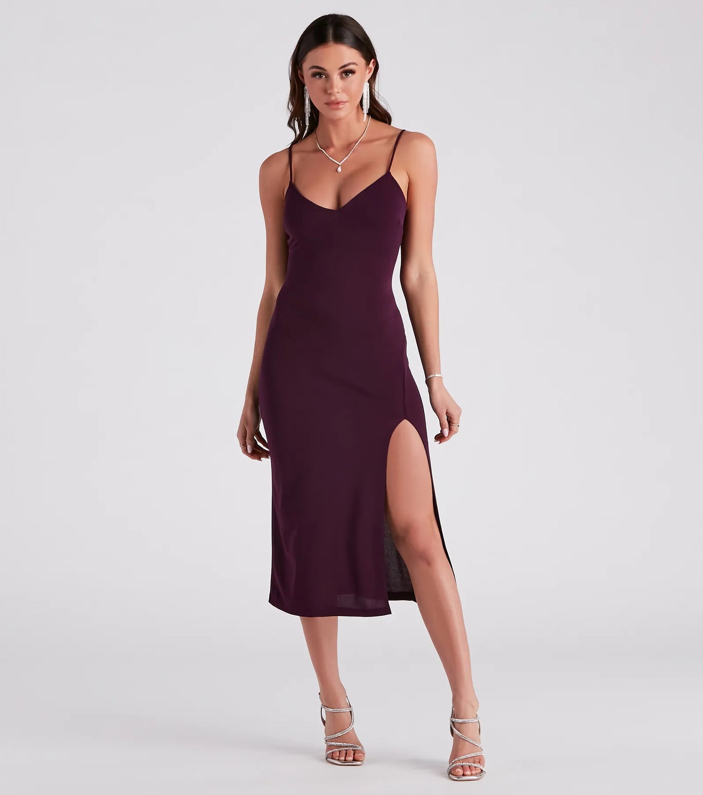 Back Of My Mind Crepe Slip Dress