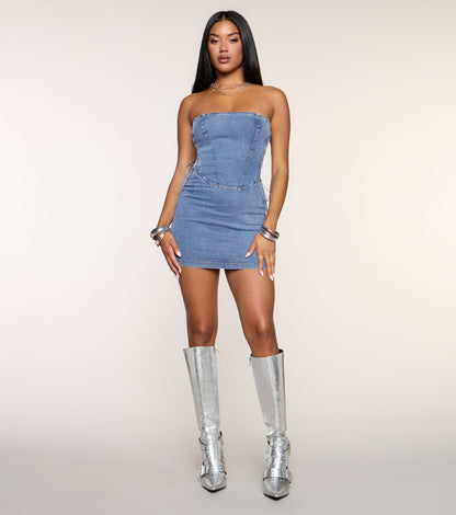 Bad Decisions Denim Mini Dress