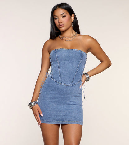 Bad Decisions Denim Mini Dress