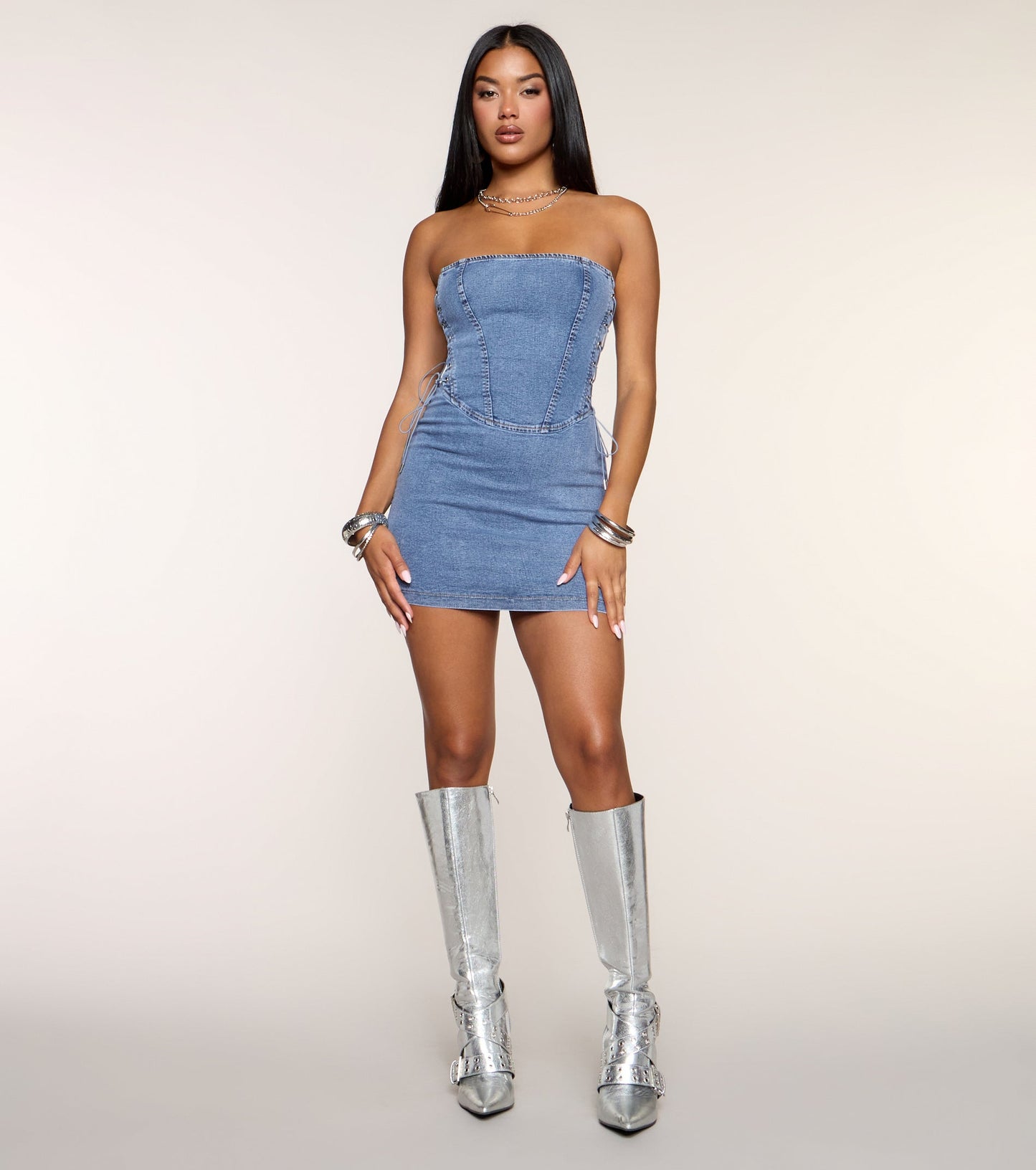 Bad Decisions Denim Mini Dress