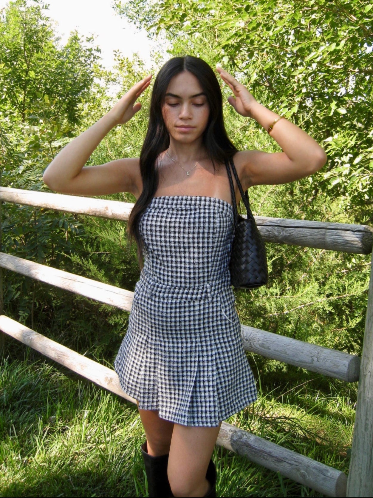 Plaid Romance Romper Dress
