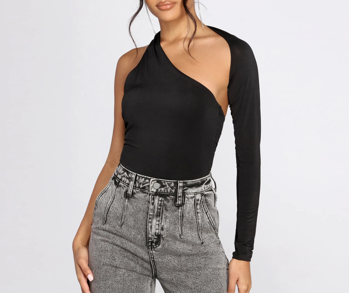 Asymmetric One Shoulder Bodysuit