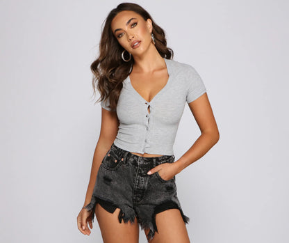 Basic Must-Have Button-Up Top