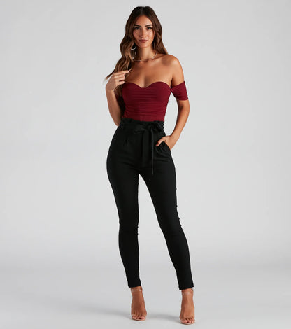 Another Date Mesh Bustier Bodysuit