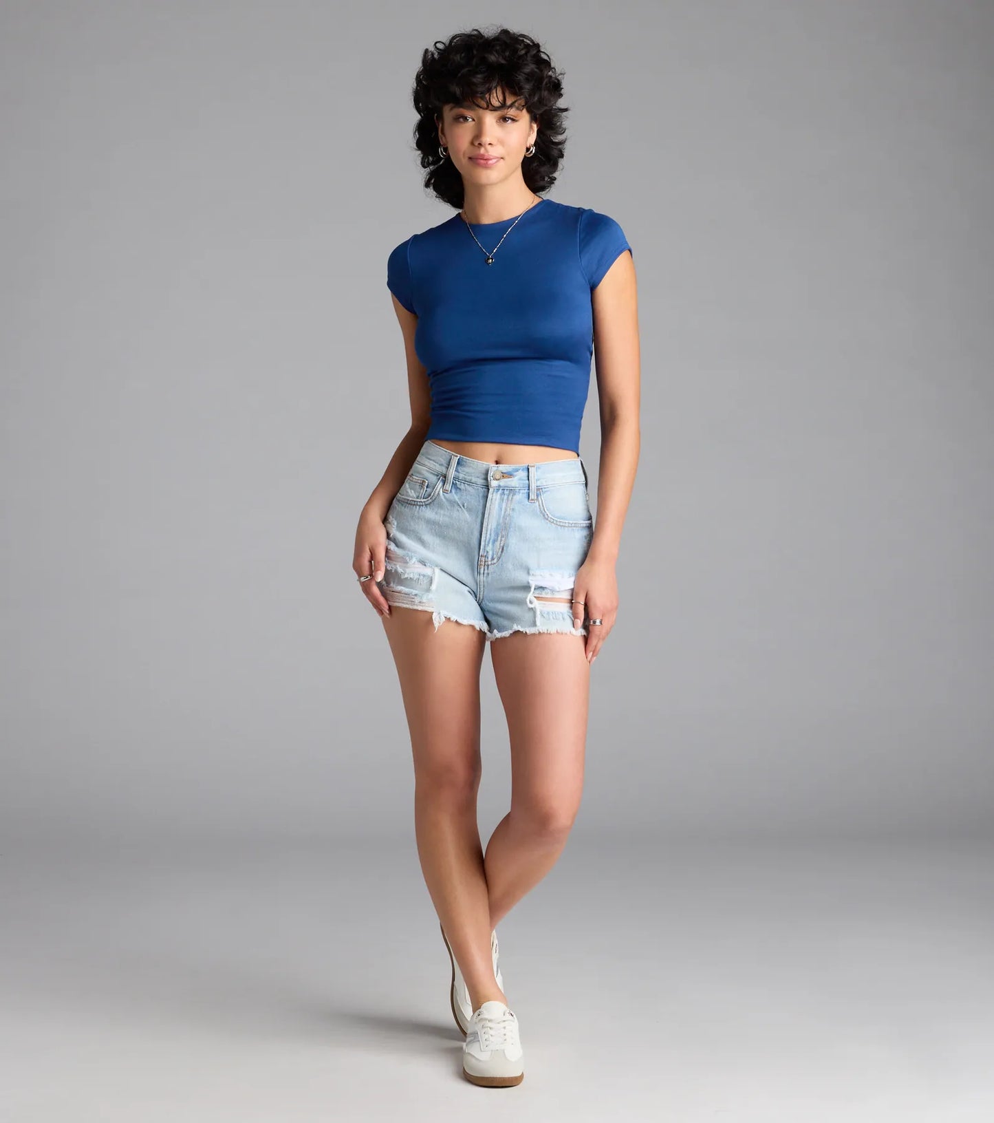 Baby Got Back Basic Crew Neck Crop Tee
