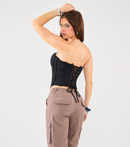 Attitude Please Jersey Corset Top