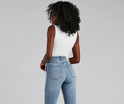 Another Drink Lace-Up Ponte Bustier
