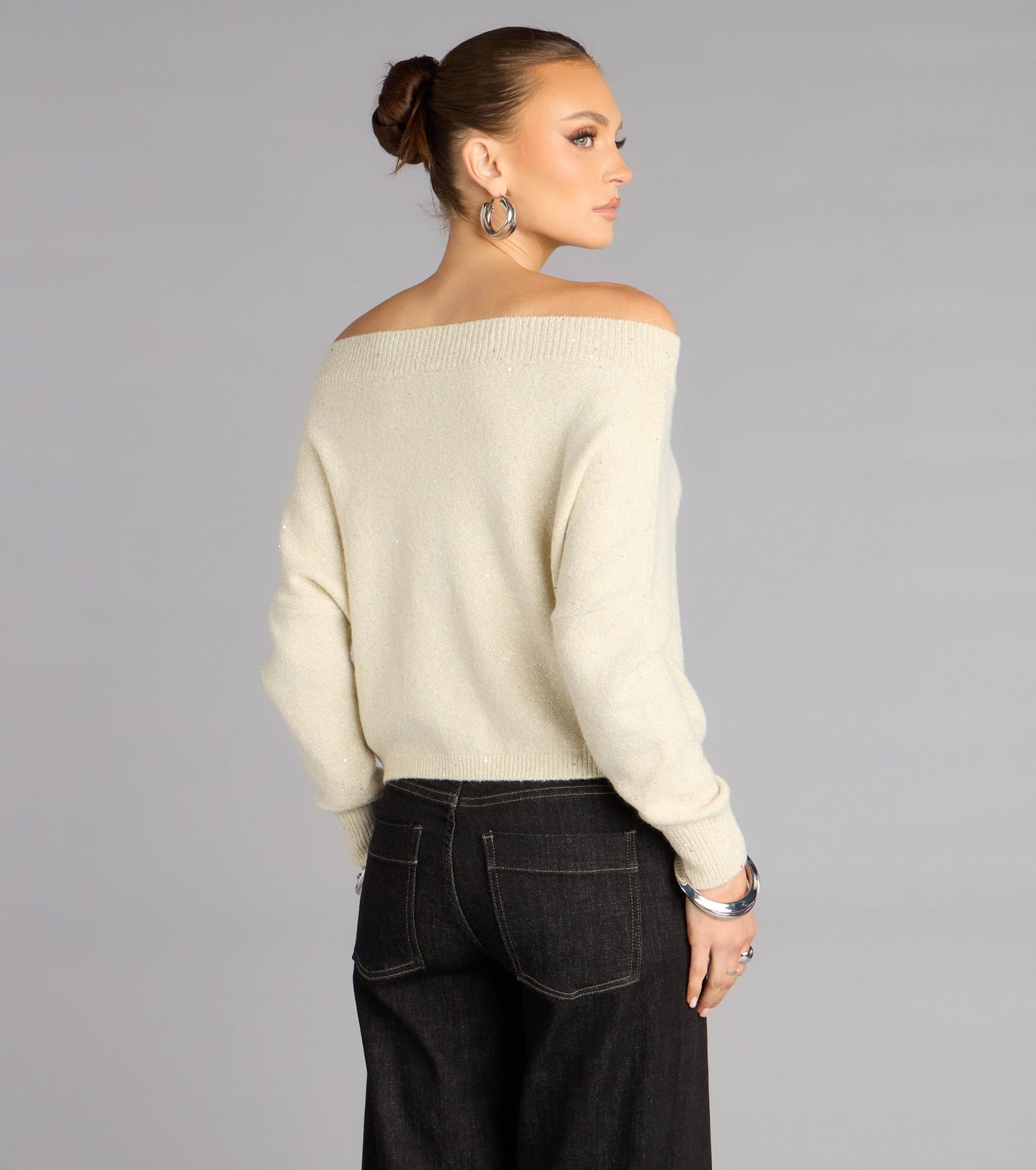 Barely Blush Shimmer Sweater
