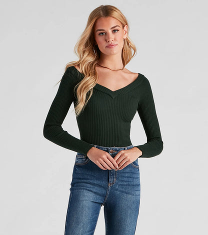 Basic Must-Have Ribbed Knit Bodysuit