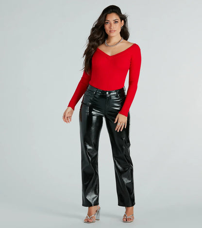 Basic Must-Have Ribbed Knit Bodysuit