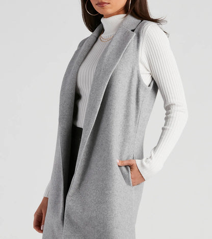 Autumn Chill Faux Wool Vest