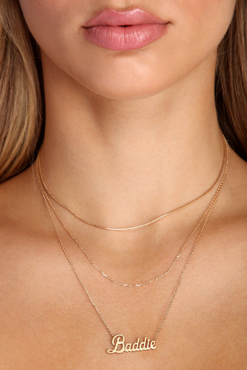 Baddie Script Necklace Pack