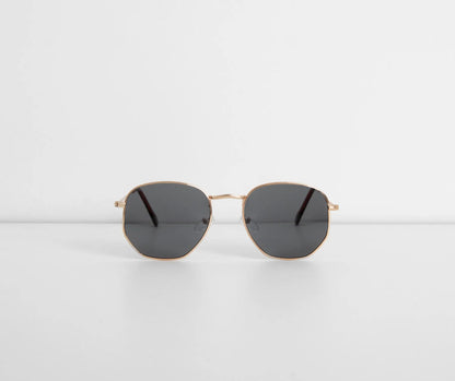Back At It Hexagon Round Sunglasses