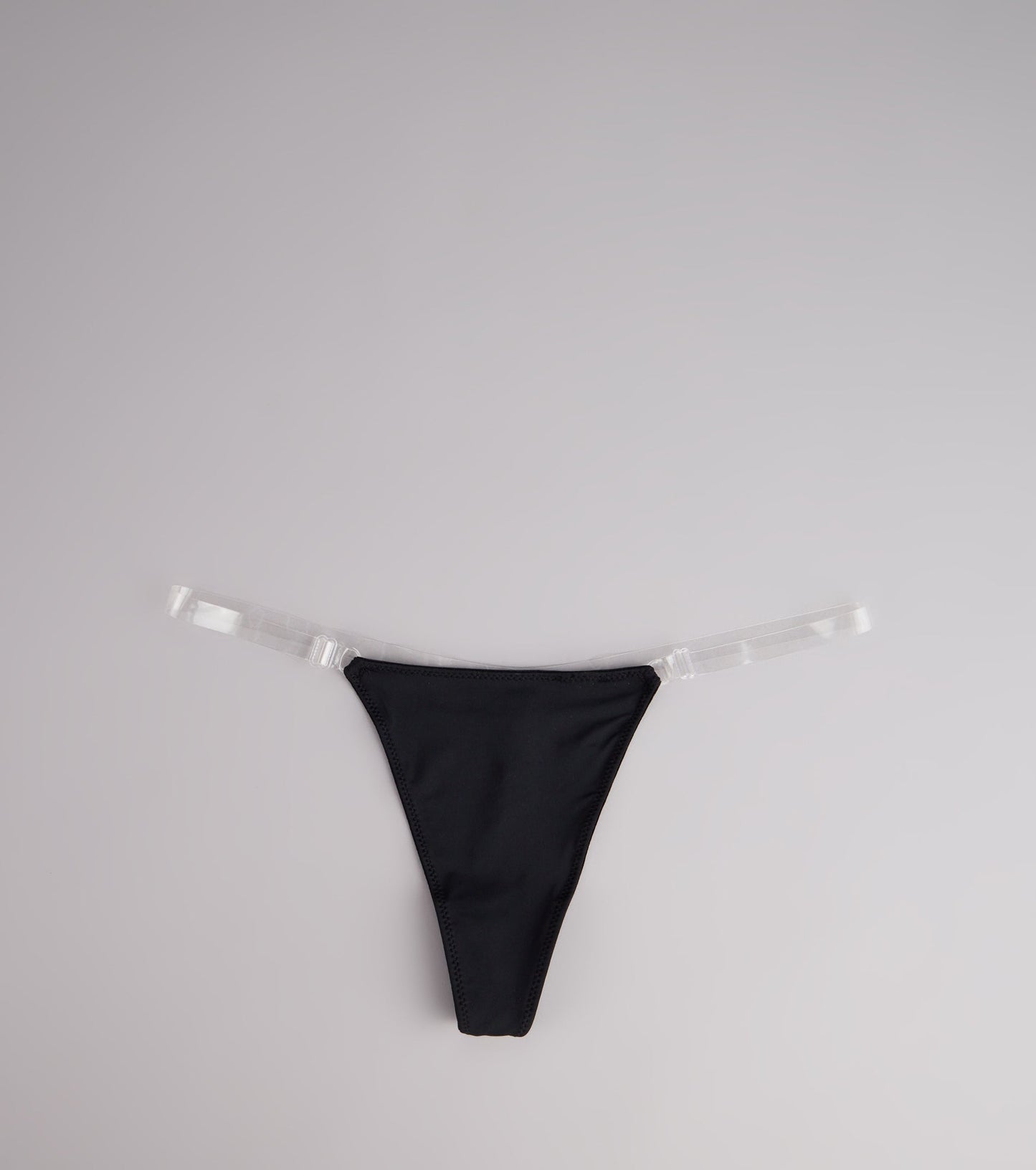 Barely There Clear Strap Thong