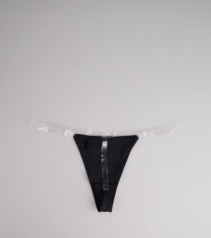 Barely There Clear Strap Thong