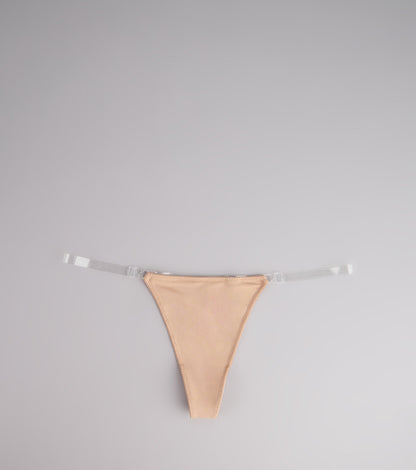 Barely There Clear Strap Thong