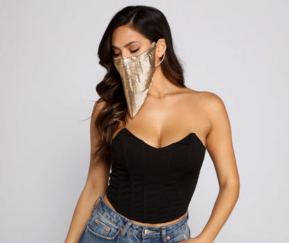 Basic Chainmail Face Mask With Earloops