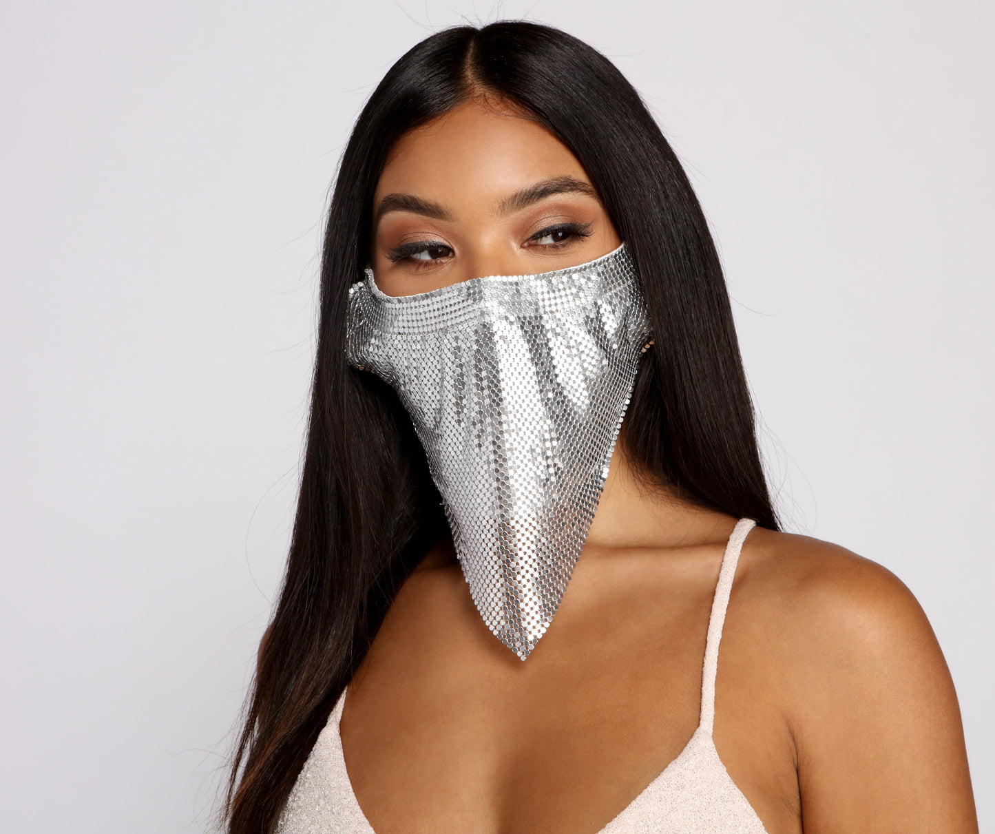 Basic Chainmail Face Mask With Earloops