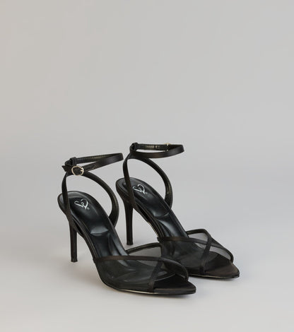 Barely There Mesh Stiletto Heels