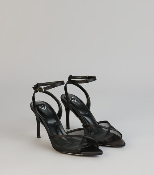 Barely There Mesh Stiletto Heels