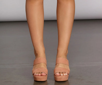 Banded Platform Mules