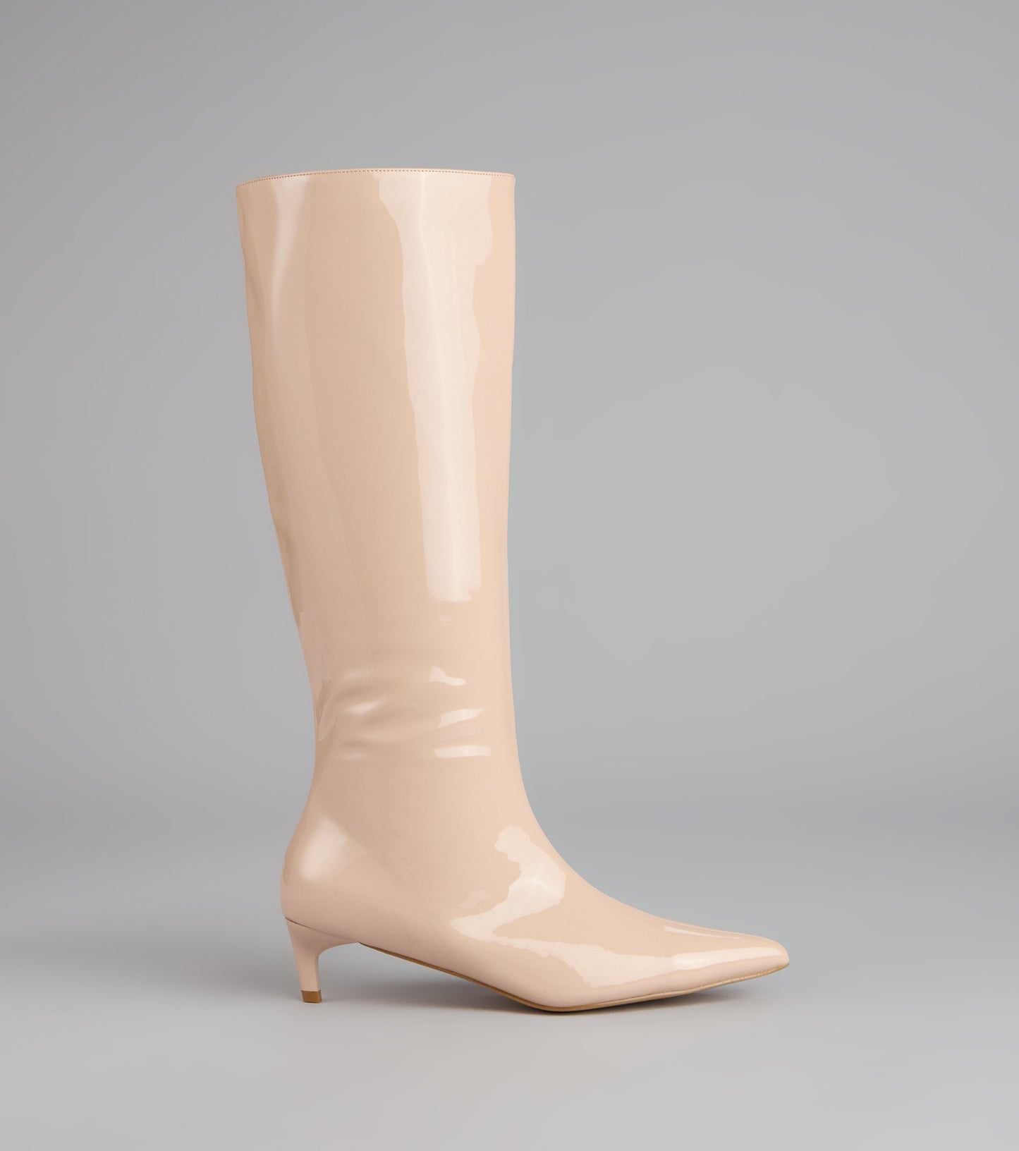 Attitude Strut Patent Stiletto Boots