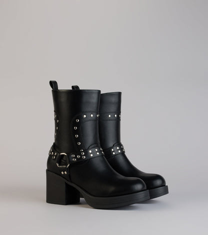 Bad Girl Energy Studded Moto Booties