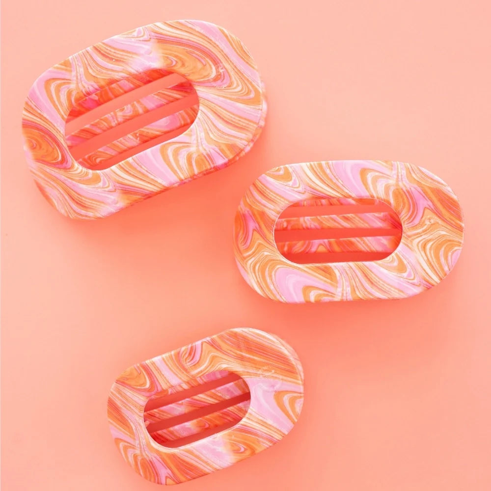 Medium Flat Round Hair Clip (Just Keep Swimming)